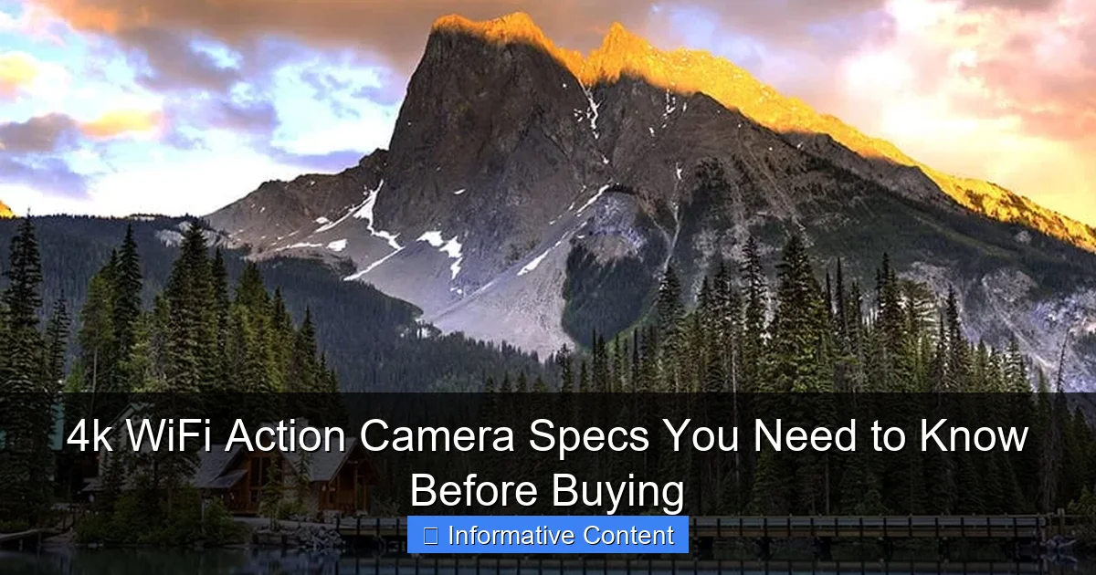 4k WiFi Action Camera Specs You Need to Know Before Buying
