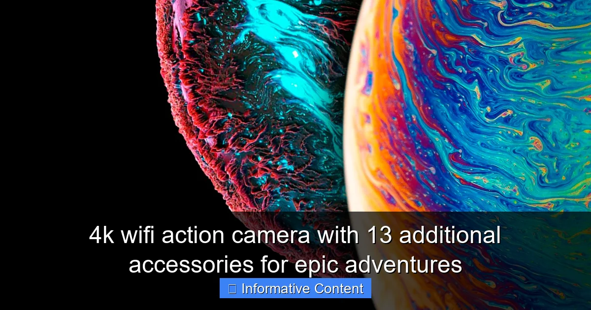 4k wifi action camera with 13 additional accessories for epic adventures
