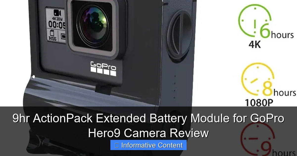 9hr ActionPack Extended Battery Module for GoPro Hero9 Camera Review