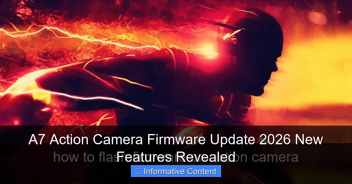 A7 Action Camera Firmware Update 2026 New Features Revealed