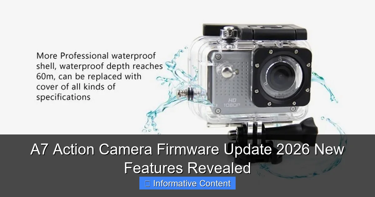 A7 Action Camera Firmware Update 2026 New Features Revealed