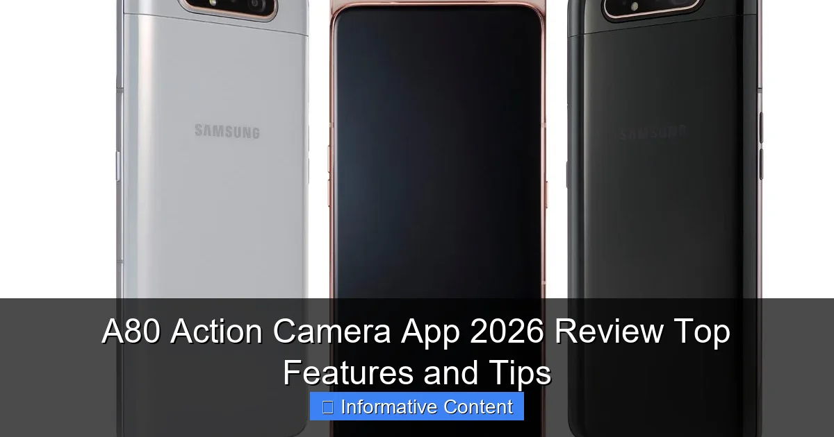 A80 Action Camera App 2026 Review Top Features and Tips