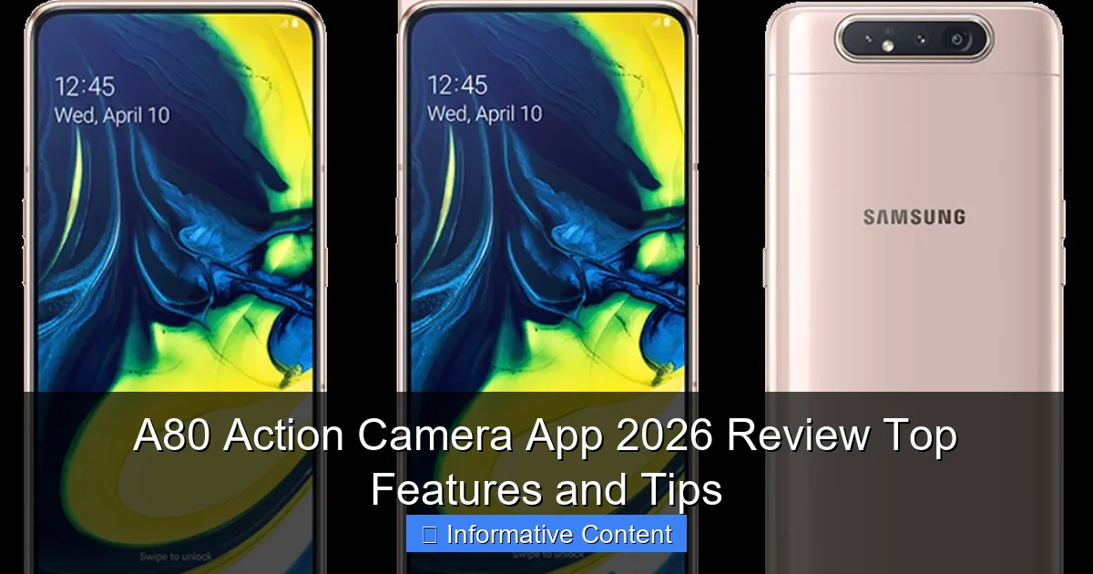 A80 Action Camera App 2026 Review Top Features and Tips