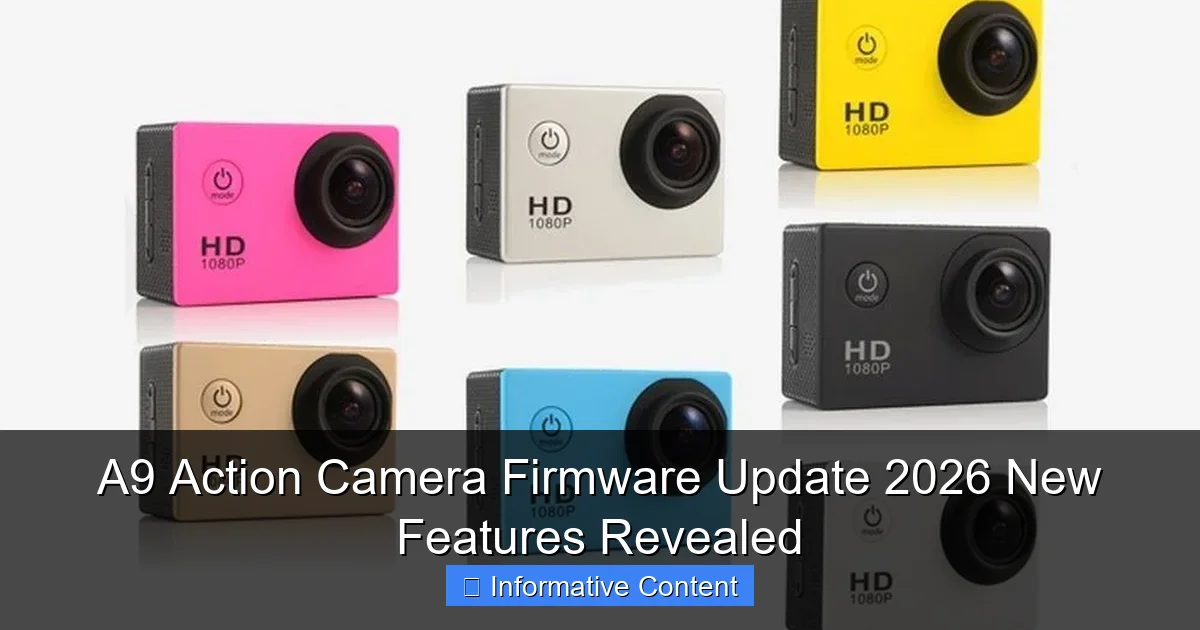 A9 Action Camera Firmware Update 2026 New Features Revealed