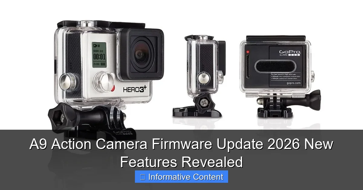 A9 Action Camera Firmware Update 2026 New Features Revealed
