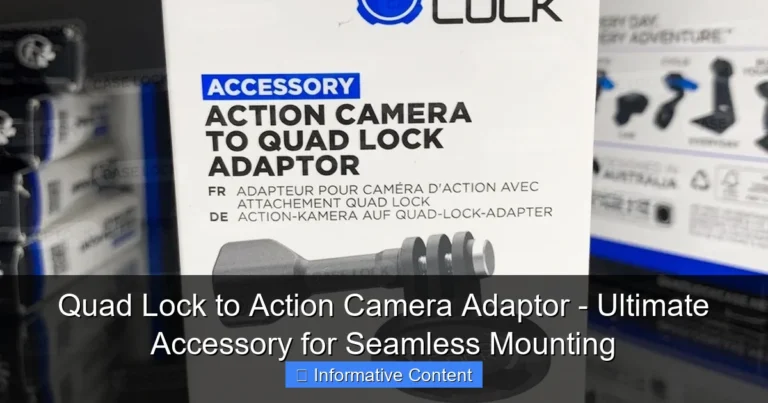 Quad Lock to Action Camera Adaptor - Ultimate Accessory for Seamless Mounting