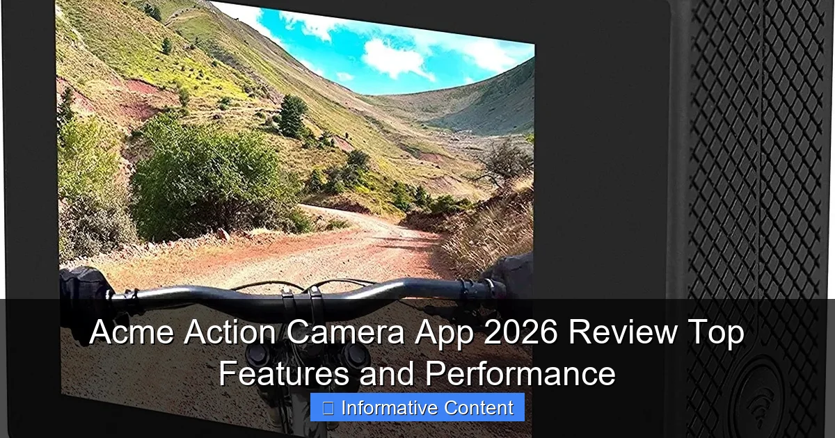 Acme Action Camera App 2026 Review Top Features and Performance