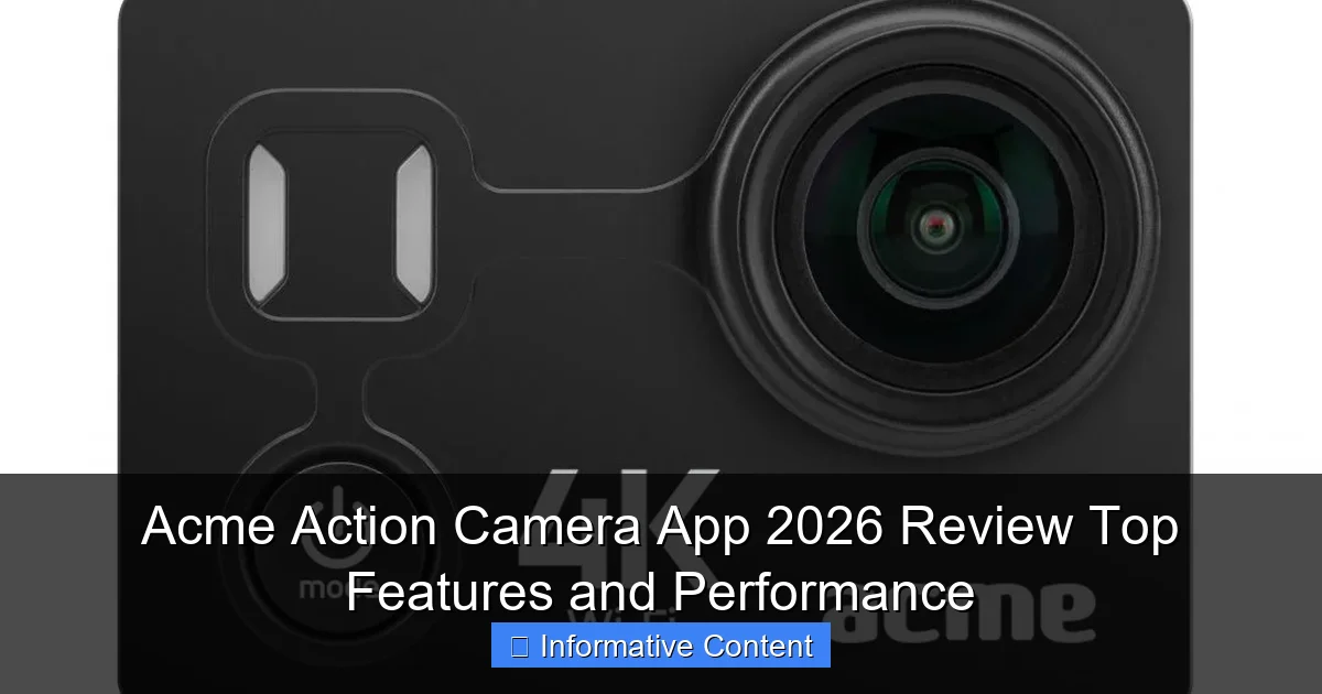 Acme Action Camera App 2026 Review Top Features and Performance