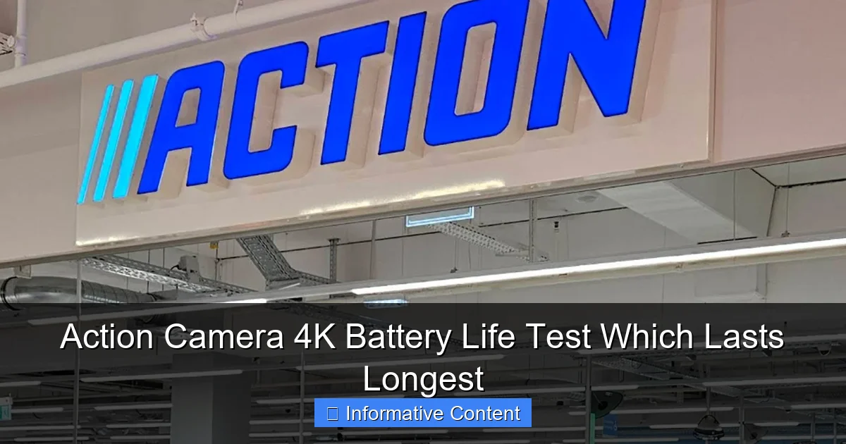 Action Camera 4K Battery Life Test Which Lasts Longest