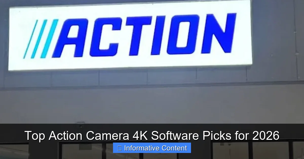 Top Action Camera 4K Software Picks for 2026