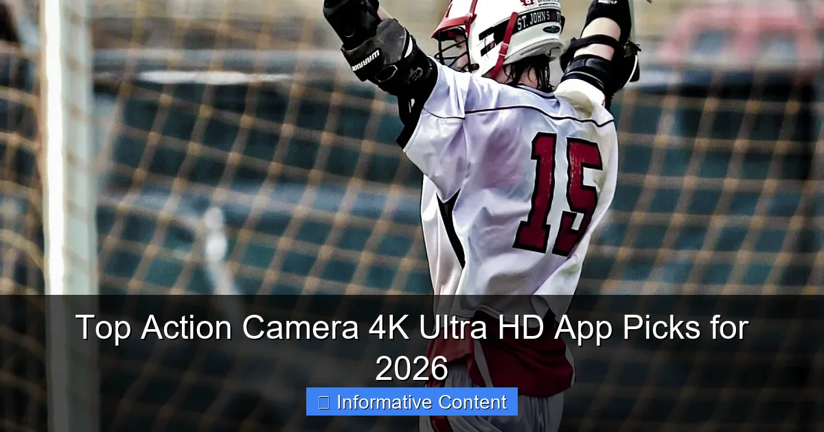Top Action Camera 4K Ultra HD App Picks for 2026