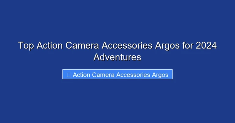 Top Action Camera Accessories Argos for 2024 Adventures
