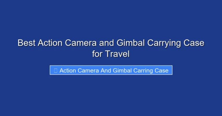 Best Action Camera and Gimbal Carrying Case for Travel