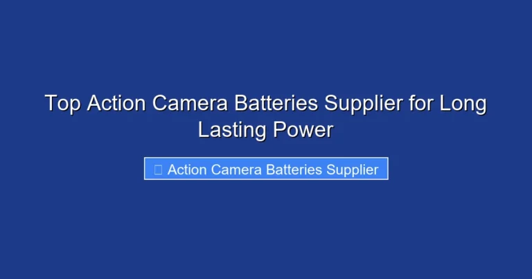 Top Action Camera Batteries Supplier for Long Lasting Power