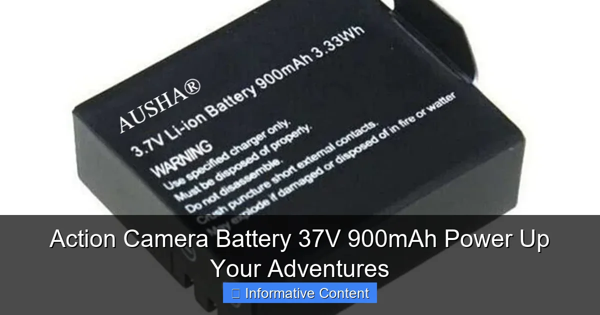 Action Camera Battery 37V 900mAh Power Up Your Adventures