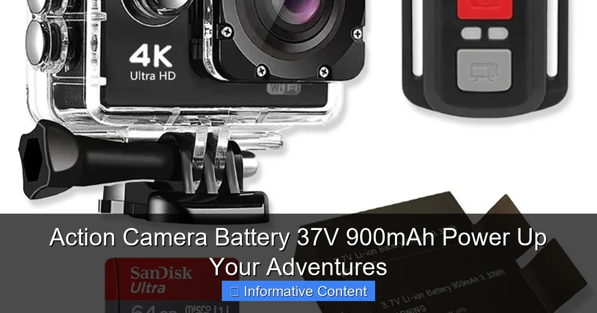 Action Camera Battery 37V 900mAh Power Up Your Adventures