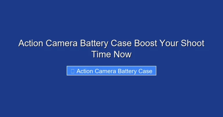 Action Camera Battery Case Boost Your Shoot Time Now