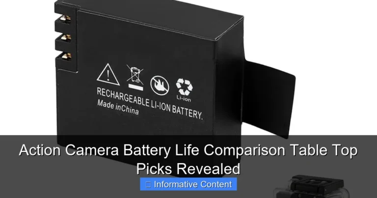 Action Camera Battery Life Comparison Table Top Picks Revealed