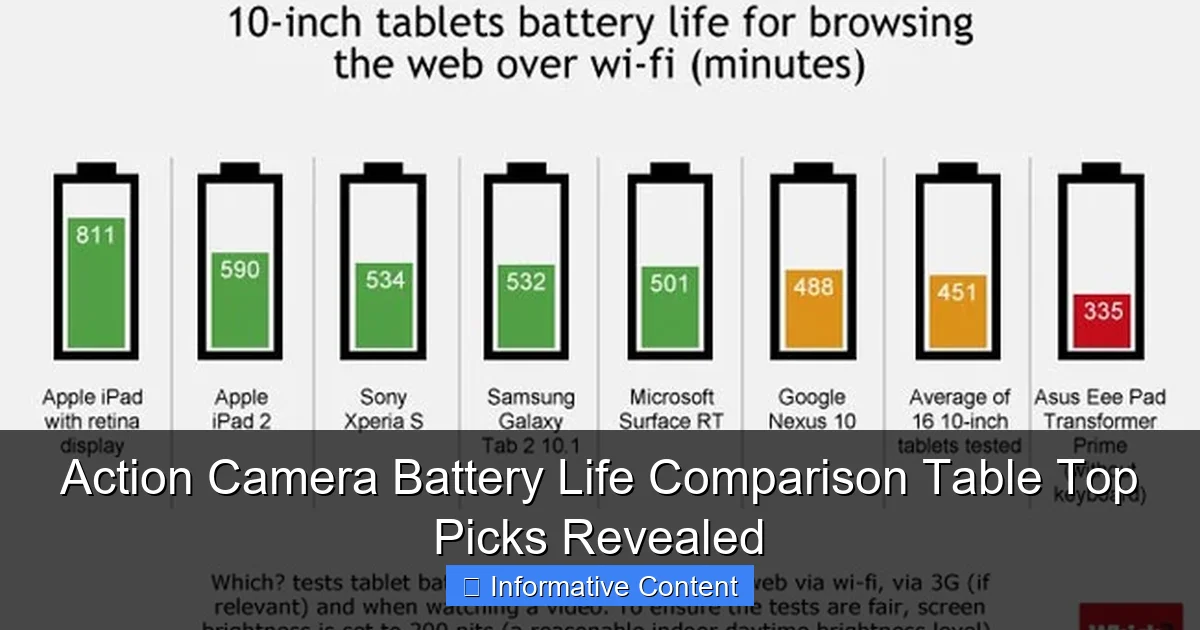 Action Camera Battery Life Comparison Table Top Picks Revealed