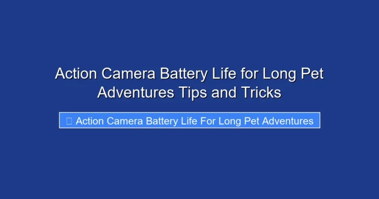 Action Camera Battery Life for Long Pet Adventures Tips and Tricks