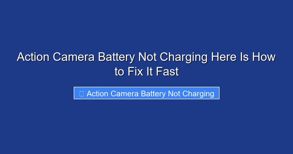 Action Camera Battery Not Charging Here Is How to Fix It Fast