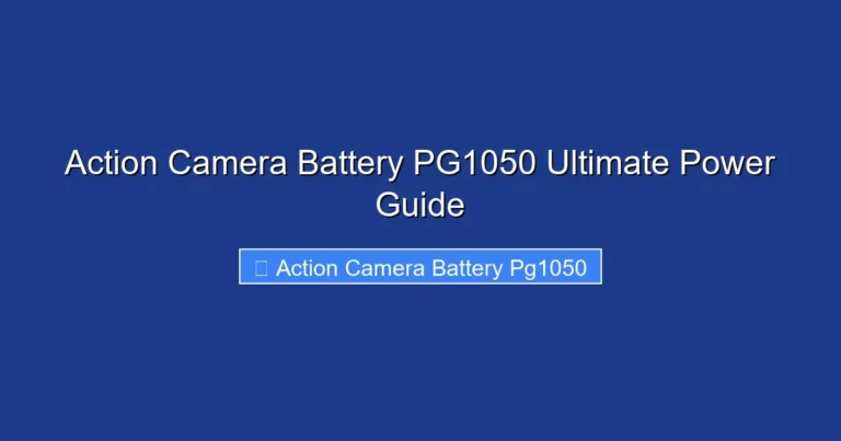 Action Camera Battery PG1050 Ultimate Power Guide
