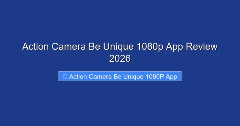 Action Camera Be Unique 1080p App Review 2026