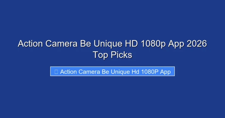 Action Camera Be Unique HD 1080p App 2026 Top Picks