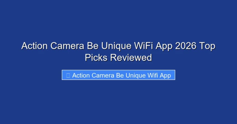Action Camera Be Unique WiFi App 2026 Top Picks Reviewed