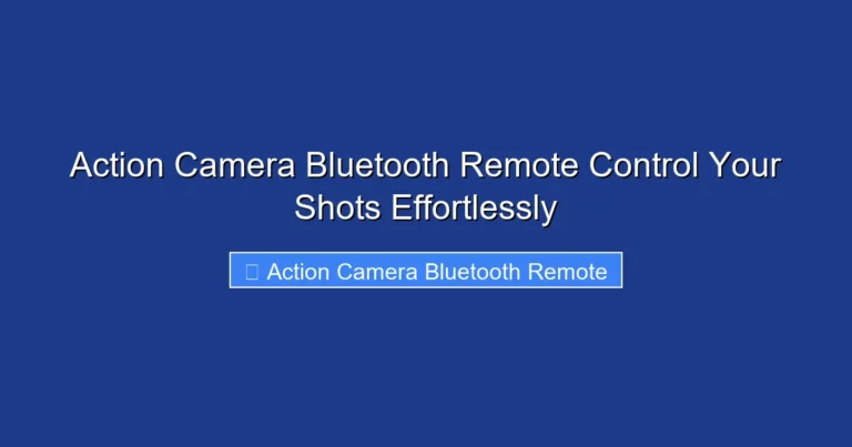 Action Camera Bluetooth Remote Control Your Shots Effortlessly