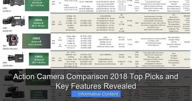 Action Camera Comparison 2018 Top Picks and Key Features Revealed