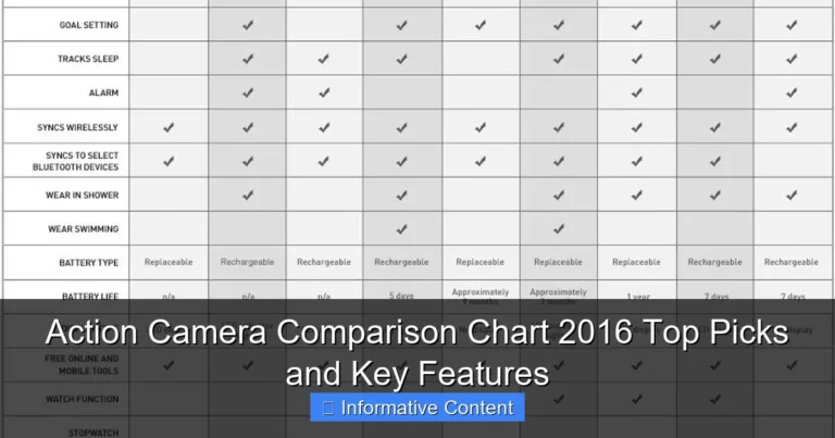 Action Camera Comparison Chart 2016 Top Picks and Key Features