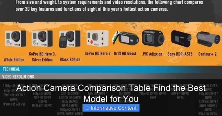 Action Camera Comparison Table Find the Best Model for You