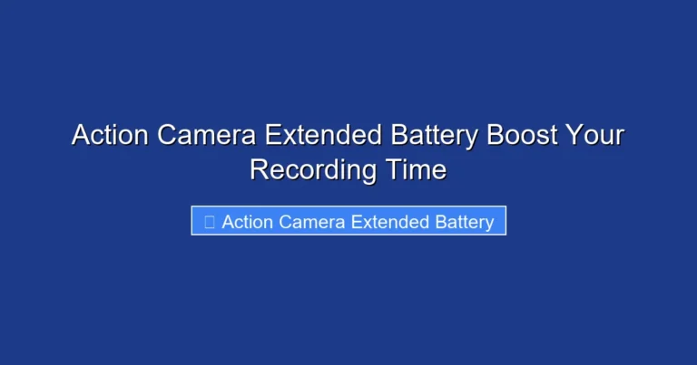 Action Camera Extended Battery Boost Your Recording Time