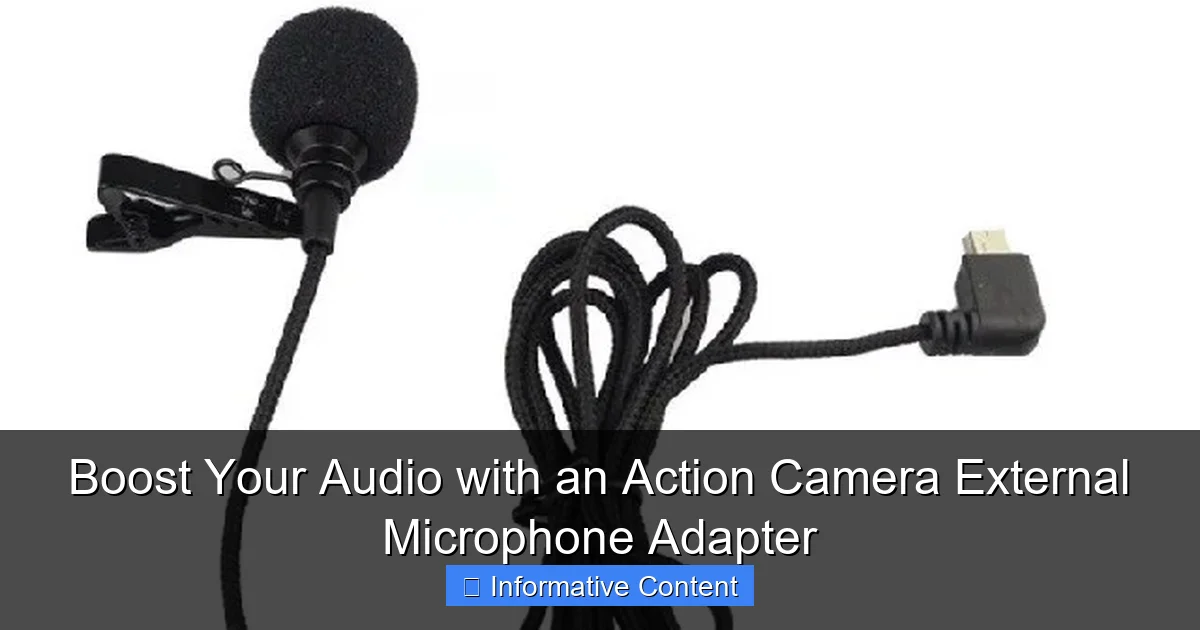 Boost Your Audio with an Action Camera External Microphone Adapter