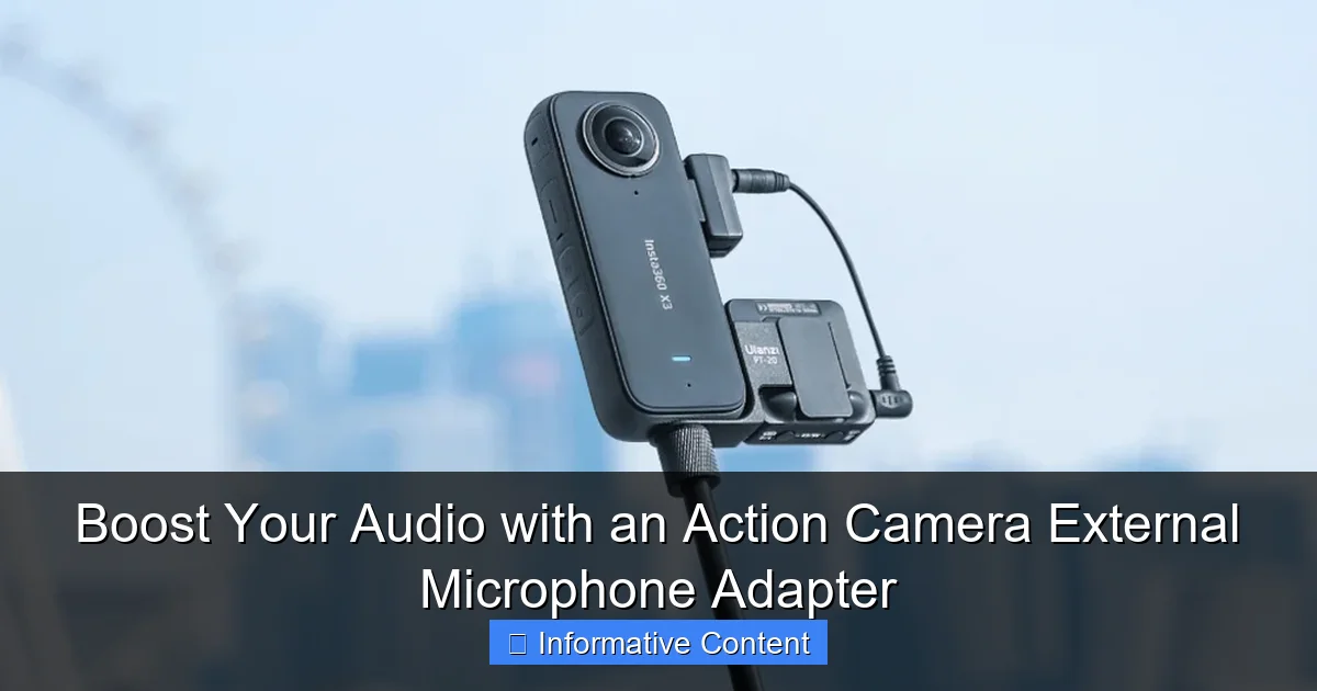 Boost Your Audio with an Action Camera External Microphone Adapter
