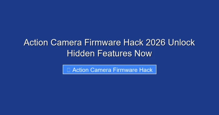 Action Camera Firmware Hack 2026 Unlock Hidden Features Now