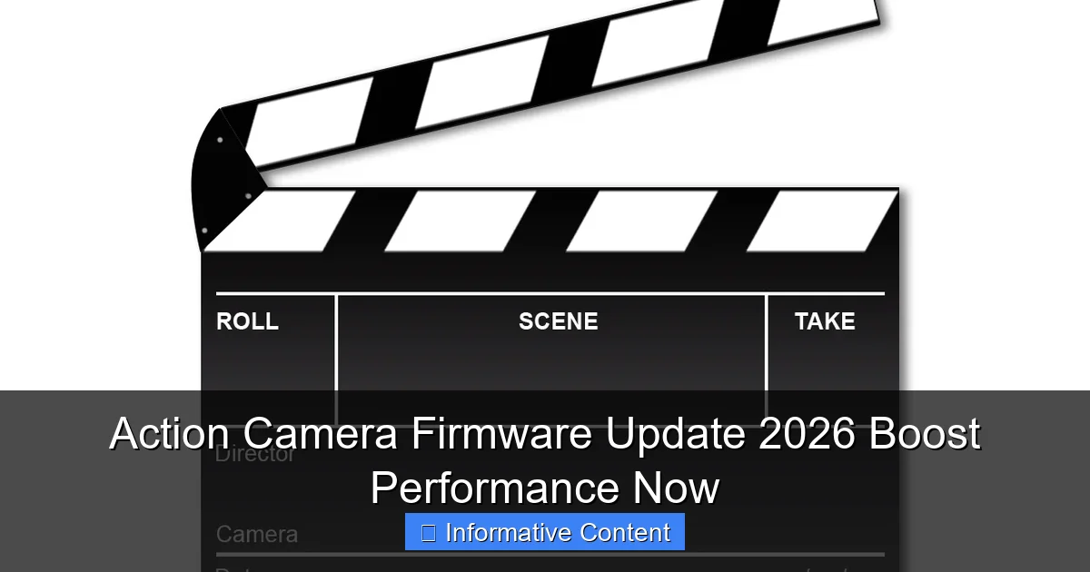 Action Camera Firmware Update 2026 Boost Performance Now