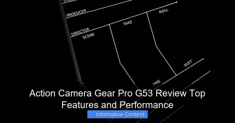 Action Camera Gear Pro G53 Review Top Features and Performance
