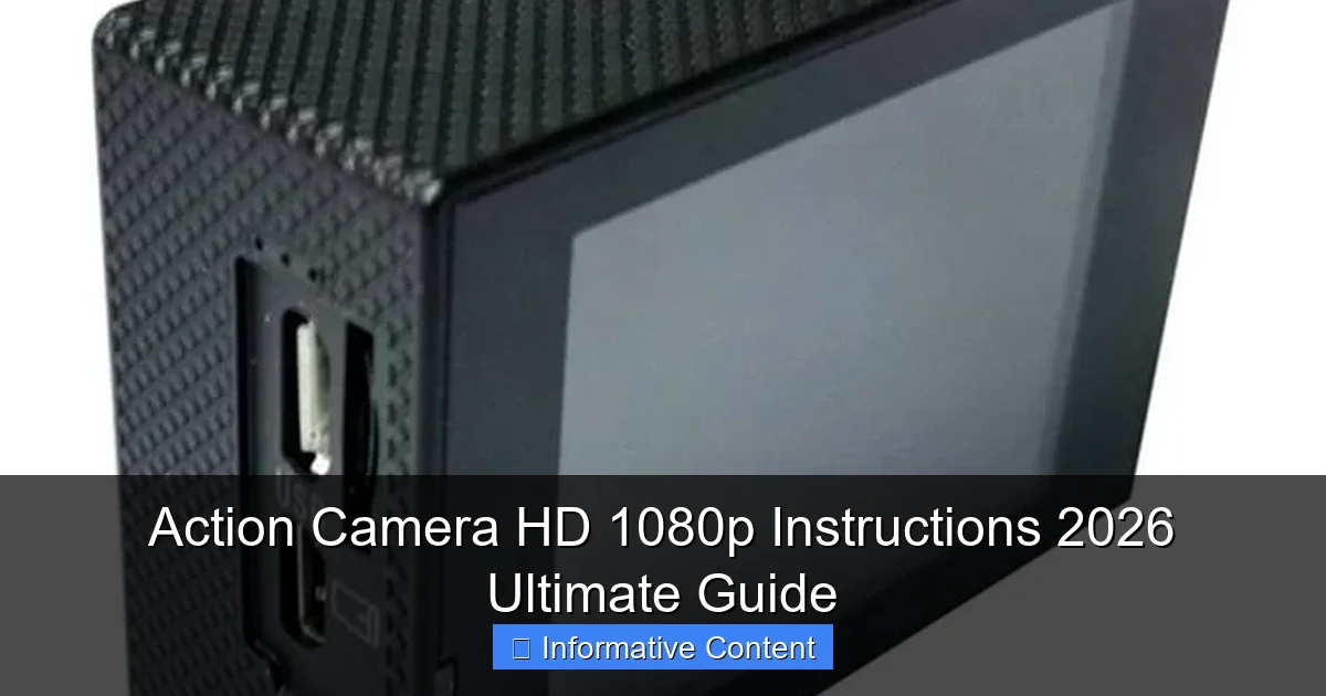 Action Camera HD 1080p Instructions 2026 Ultimate Guide