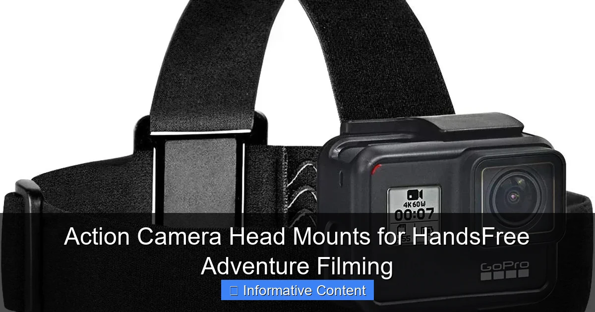 Action Camera Head Mounts for HandsFree Adventure Filming