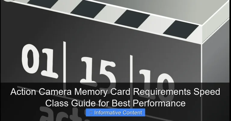 Action Camera Memory Card Requirements Speed Class Guide for Best Performance