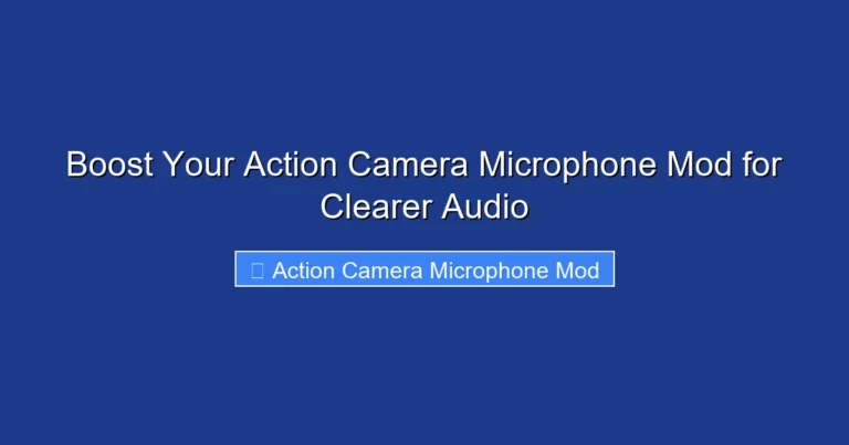 Boost Your Action Camera Microphone Mod for Clearer Audio