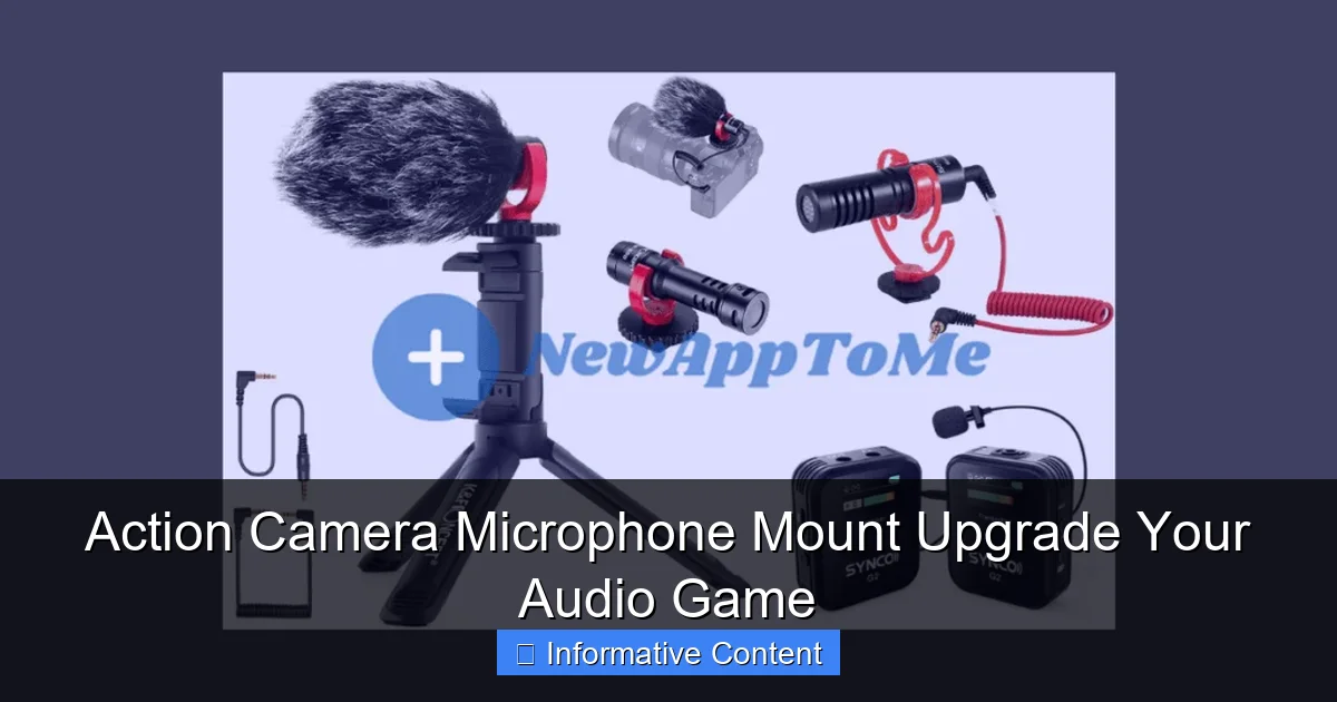 Action Camera Microphone Mount Upgrade Your Audio Game