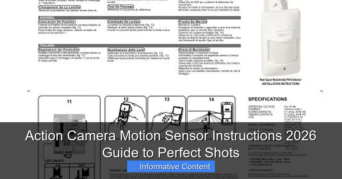 Action Camera Motion Sensor Instructions 2026 Guide to Perfect Shots