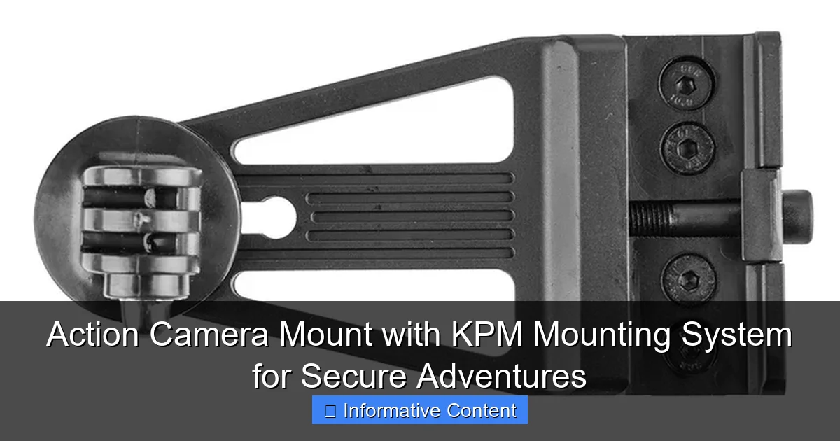 Action Camera Mount with KPM Mounting System for Secure Adventures