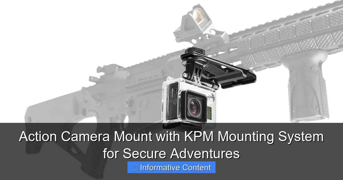 Action Camera Mount with KPM Mounting System for Secure Adventures
