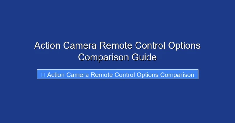 Action Camera Remote Control Options Comparison Guide