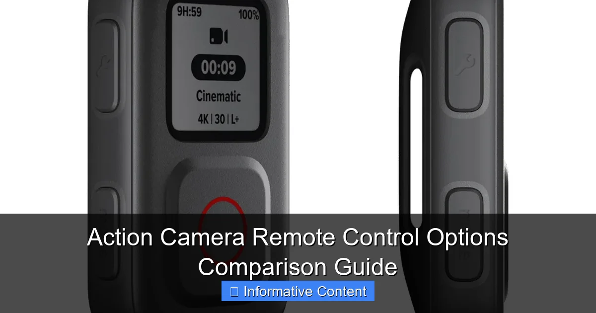 Action Camera Remote Control Options Comparison Guide