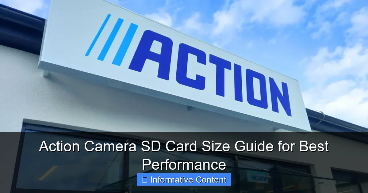 Action Camera SD Card Size Guide for Best Performance